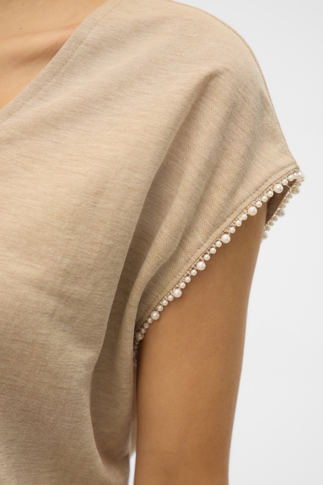 Vero Moda vmvips ss ava v-neck top jrs ga